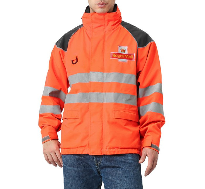 Genuine British GB Royal Original Mail Jacket Rain Waterproof Hooded Orange
