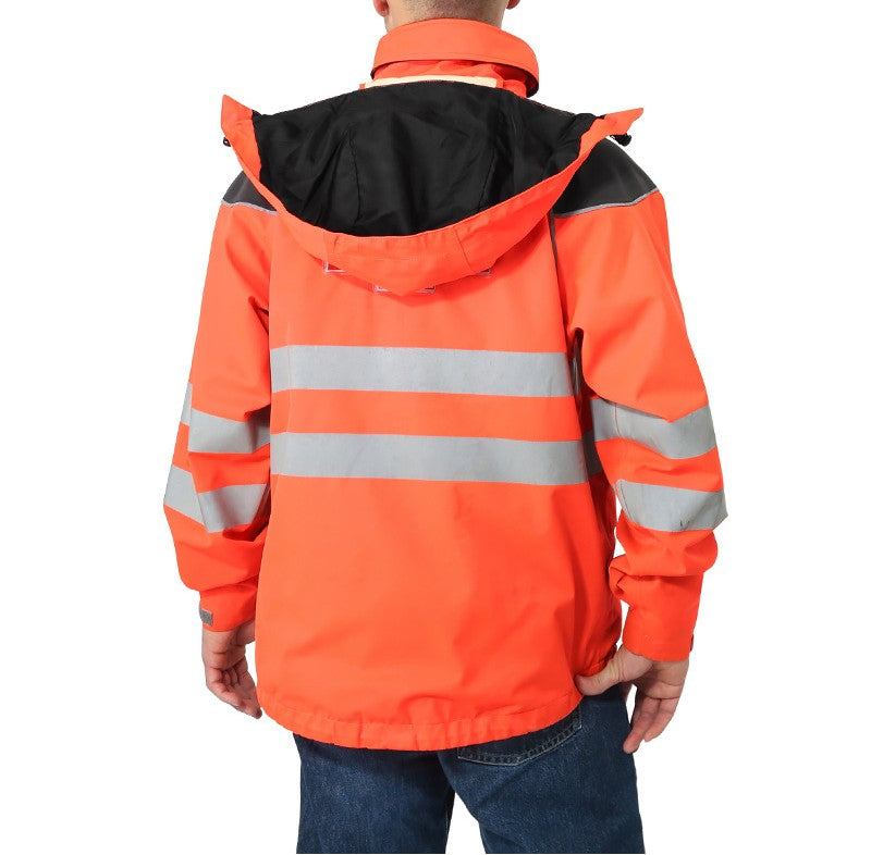 Genuine British GB Royal Original Mail Jacket Rain Waterproof Hooded Orange