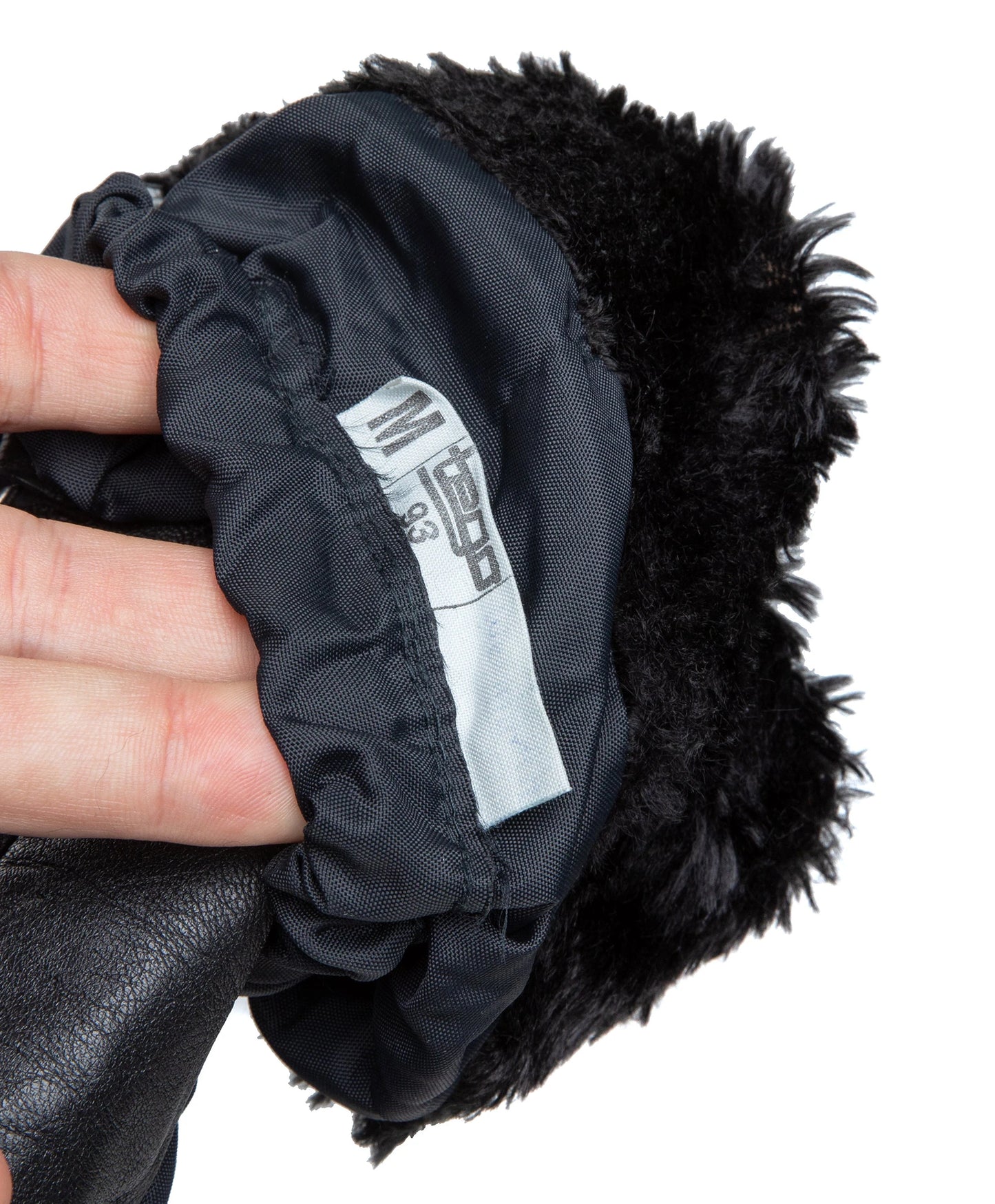 Original Swiss Army Military Winter Mittens 3 Finger Lined Black Used