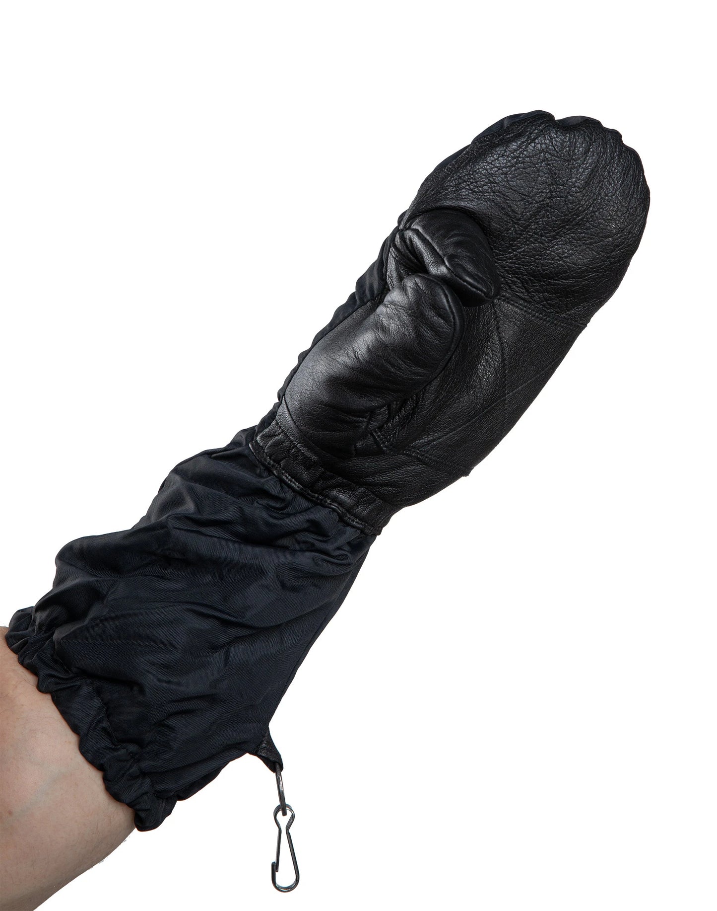 Original Swiss Army Military Winter Mittens 3 Finger Lined Black Used