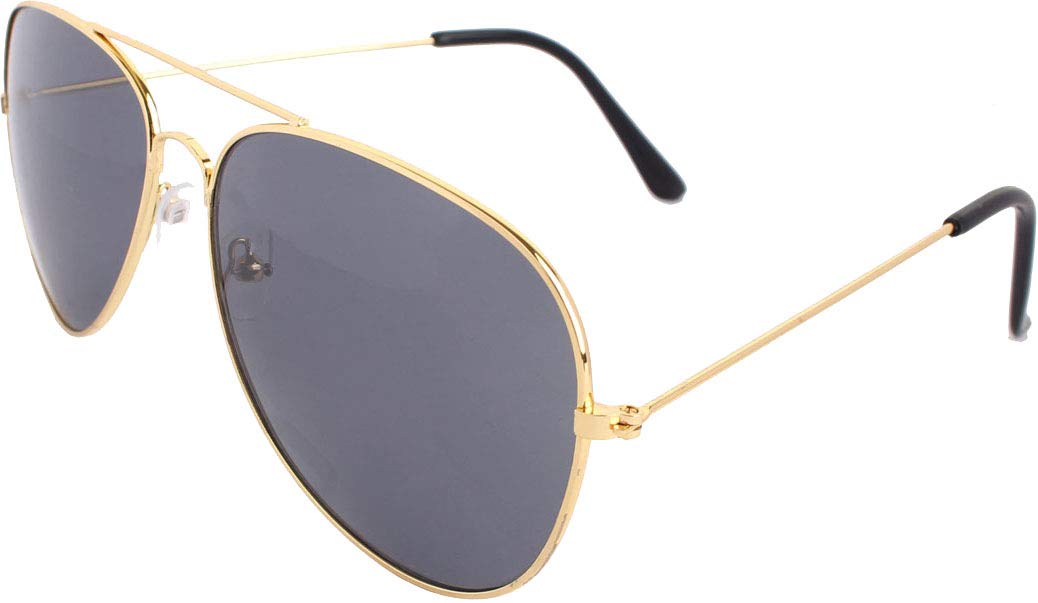 Mil-Tec US Gold Pilot Sunglasses with Etui