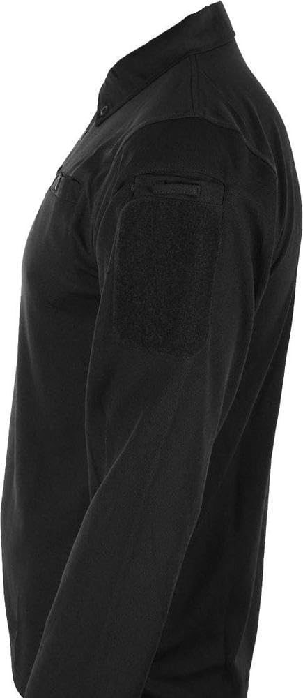 Mil-Tec Tactical Long Sleeve Quick Dry Polo Shirt Black Men’s