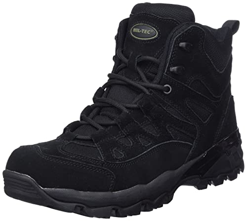 Mil-Tec Men’s Retro Backpacking Boots Black Tactical Outdoor Hiking