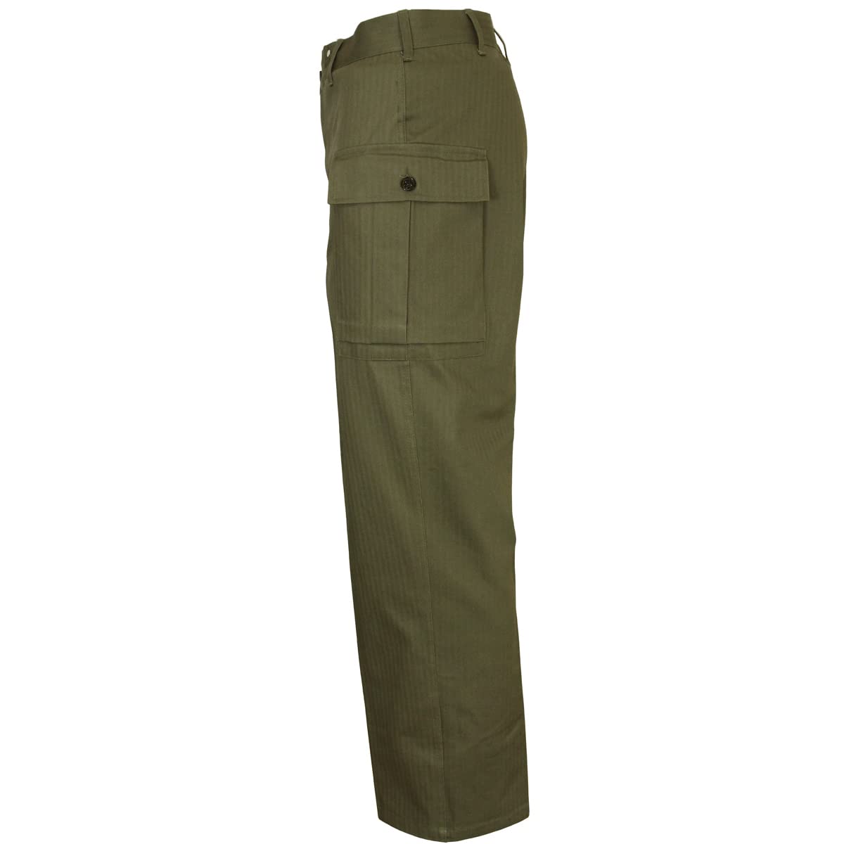 US HBT OD7 Trousers - Military Outdoor Pants Herringbone Twill 100% Cotton
