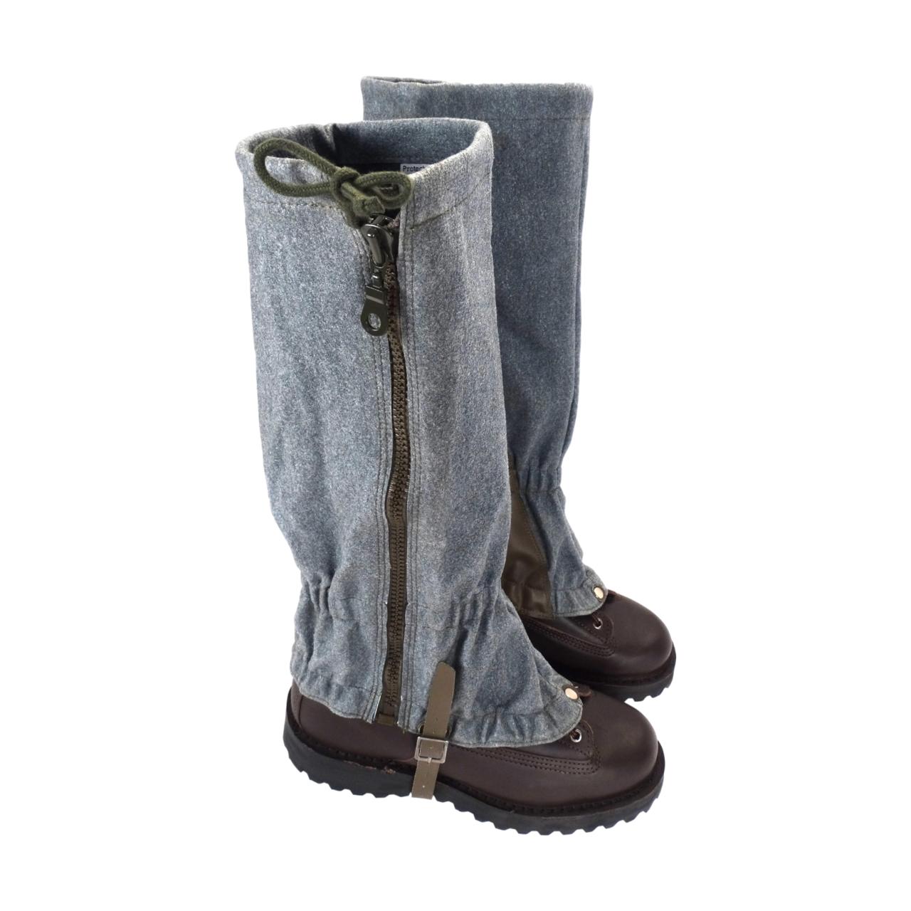 Genuine Swiss Army Gaiters Original Wool Mountains Hiking Camping Grey Military