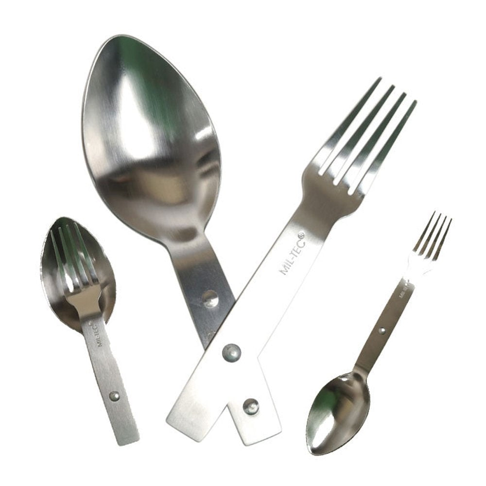 Mil-Tec Unisex - Adult 14625000 Folding Cutlery Folding Cutlery Set, Multi-Colour, One Size