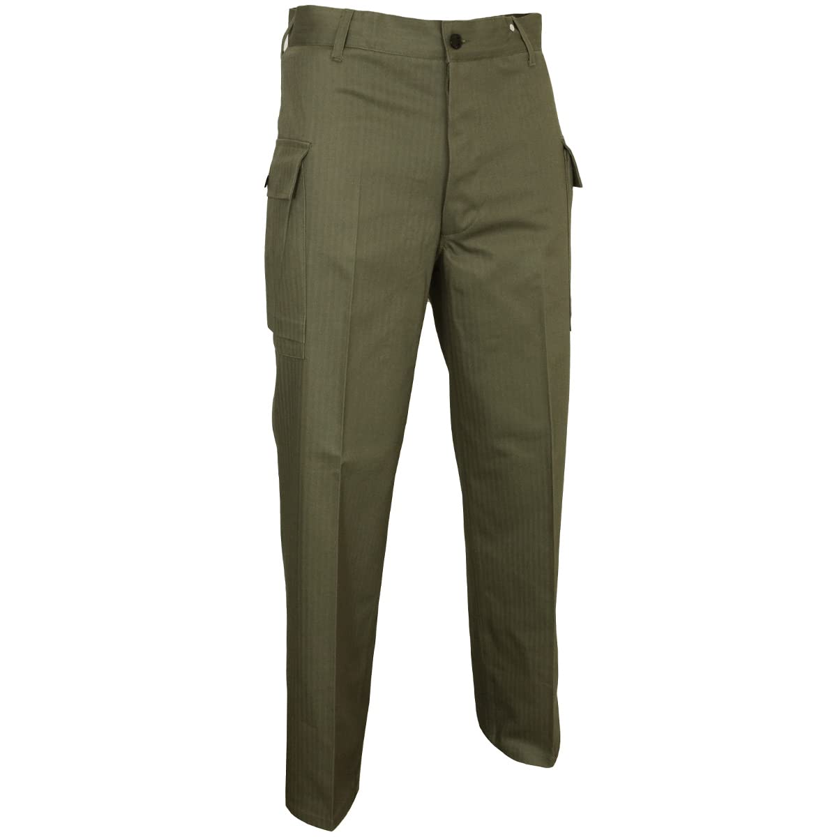 US HBT OD7 Trousers - Military Outdoor Pants Herringbone Twill 100% Cotton