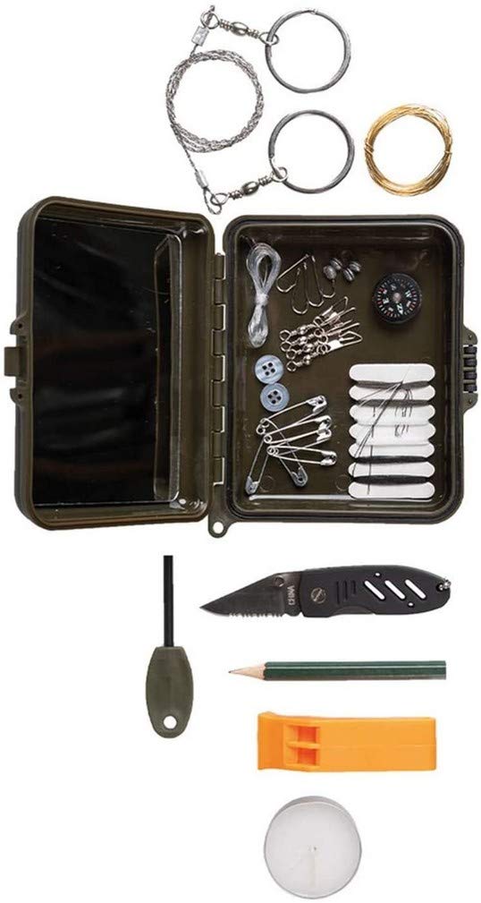CamoOutdoor Mil-tec Military Survival Kit (Plastic Case)