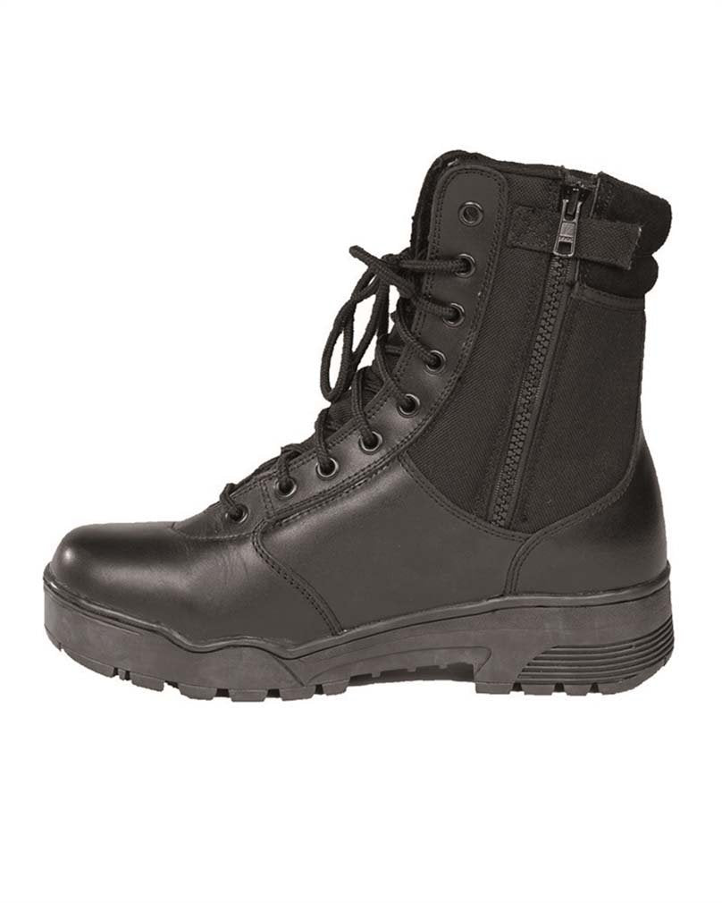 Mil-Tec Men’s Ankle Combat Boots Black Tactical Military Footwear