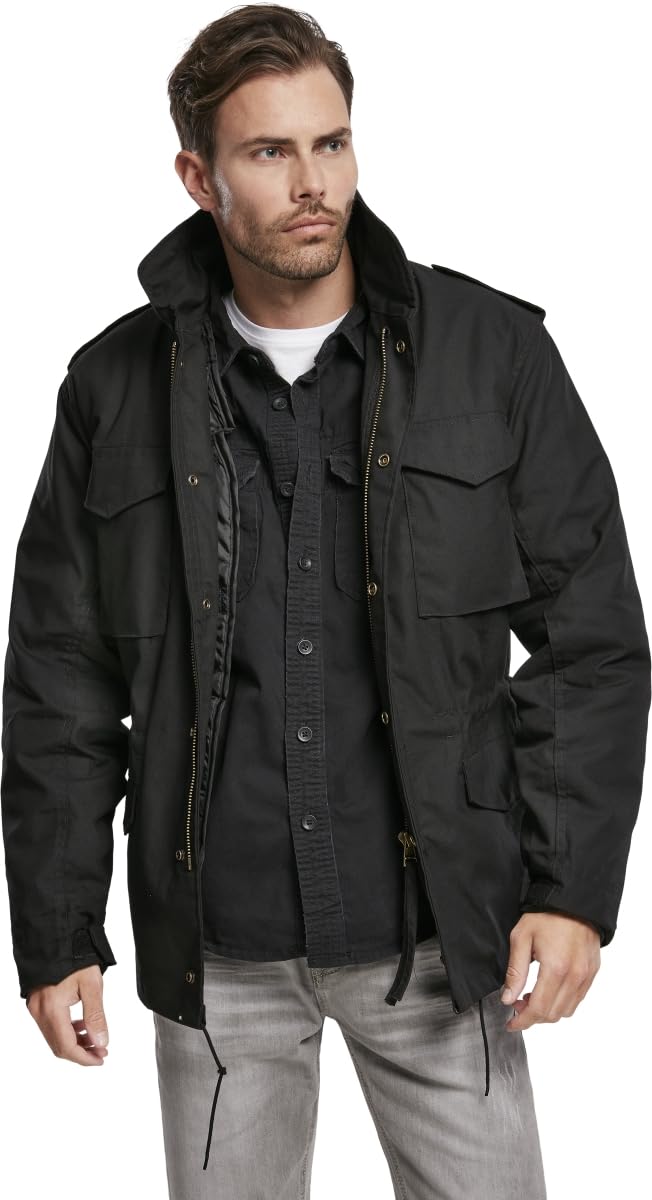 Brandit Individual Wear M-65 Classic Field Jacket for Man - Water-Repellent, with Removable Inner Jacket and Collar Hood