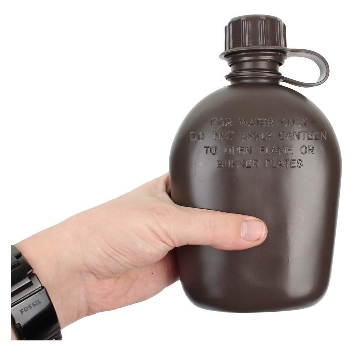 Mil-Tec 1L Lightweight Plastic Canteen with Cover | Durable Padded Hydration Container/Water Bottle Ideal for Outdoor Enthusiasts, Military Personnel | Great for Camping, Hiking, Sports Activities