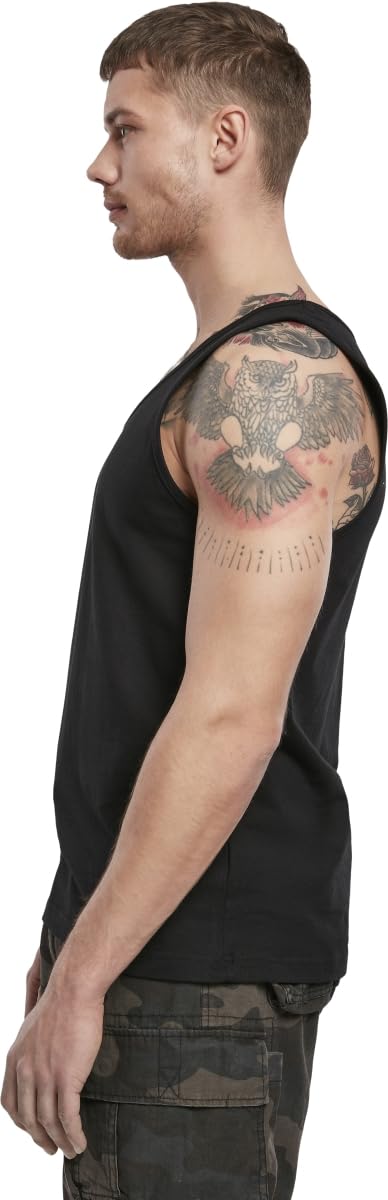 Brandit Men’s Tank Top Black S | Lightweight Cotton Sleeveless Shirt