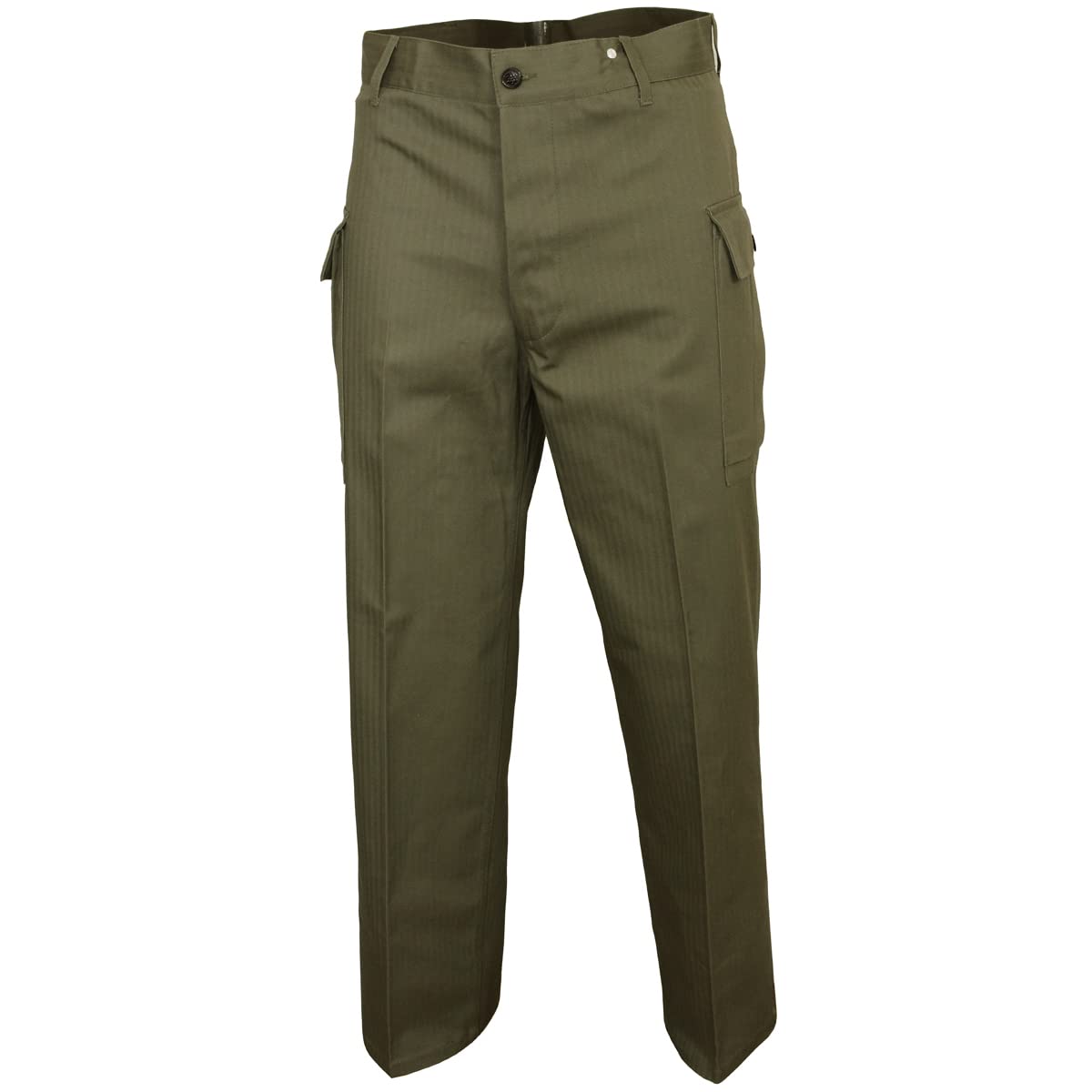 US HBT OD7 Trousers - Military Outdoor Pants Herringbone Twill 100% Cotton