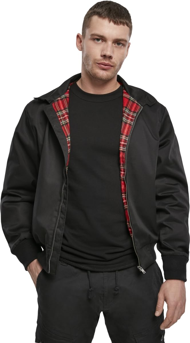 Brandit Men’s Lord Canterbury Jacket Black – Classic Harrington Style 4XL