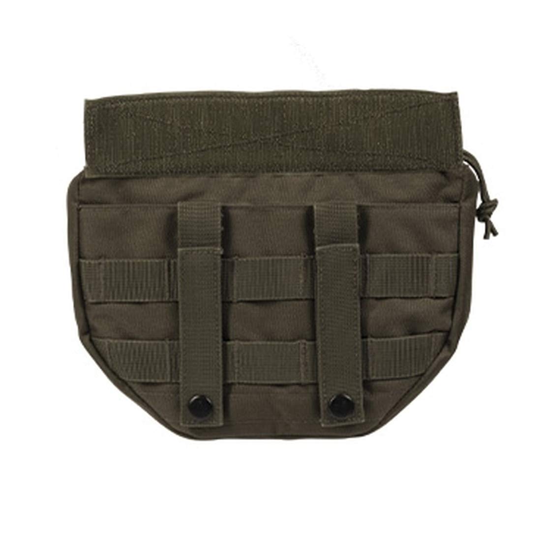MIL-TEC Drop Down Pouch with MOLLE System for Plate Carrier Vest ID Patch - OD GREEN