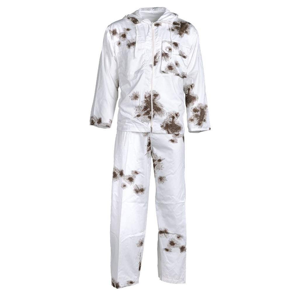 Mil-Tec Men's Poly/Cotton Snow Camo Suit