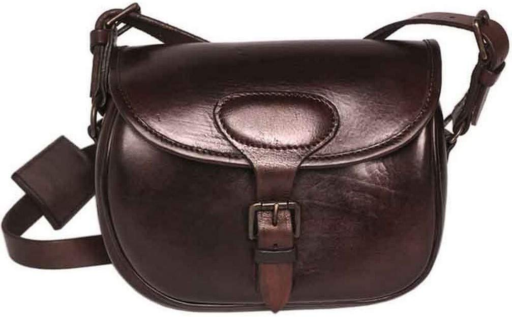 Mil-Tec Buffalo Leather Handbag – Dark Brown Shoulder Bag with Strap