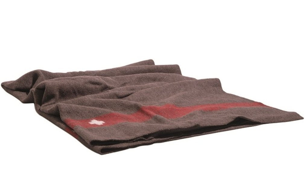 Swiss Military Wool Blanket SWISS ARMY Blanket 200x140 cm Embroidered 50 's Model Exquisite Reprint