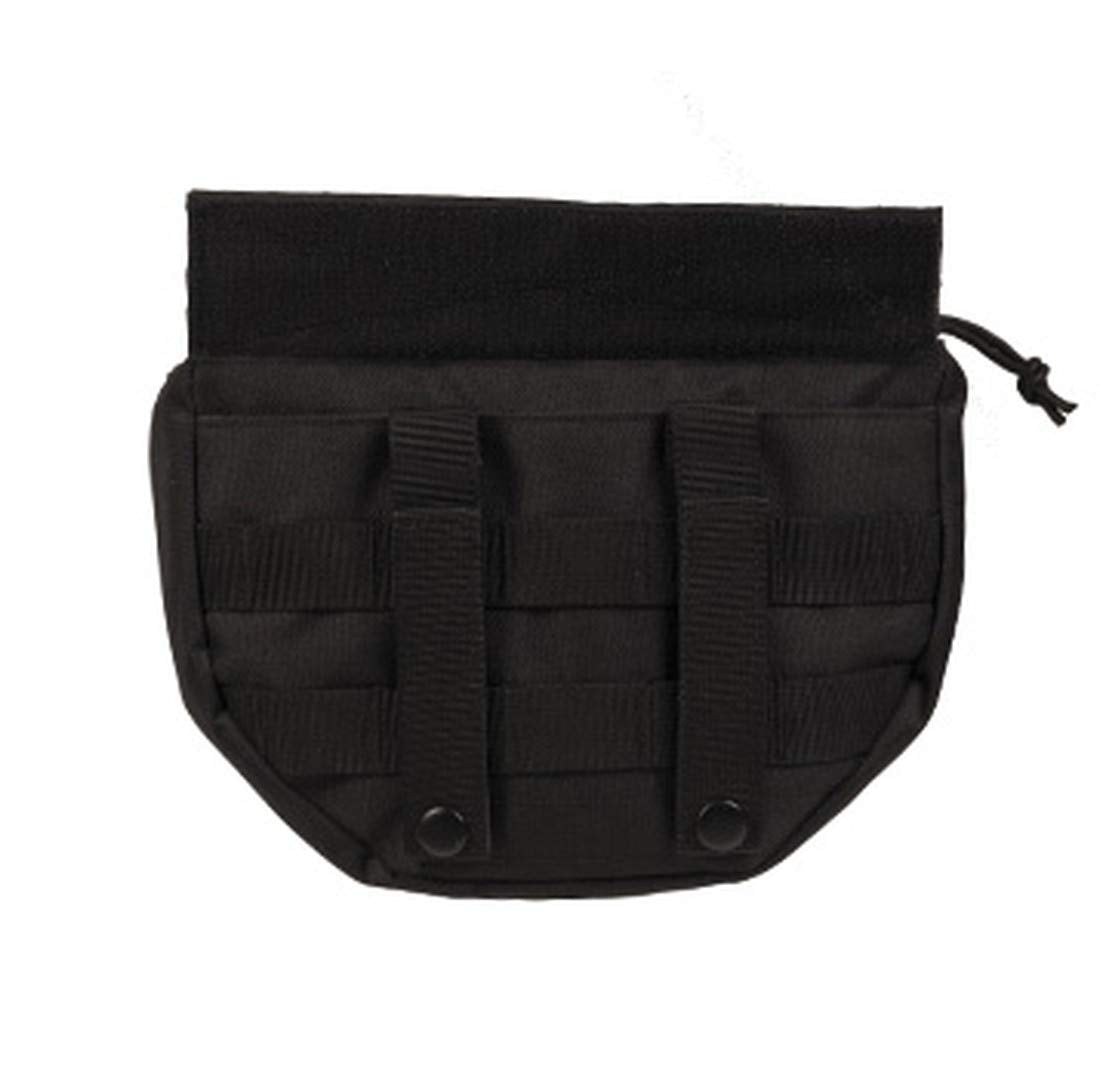 MIL-TEC Drop Down Pouch with MOLLE System for Plate Carrier Vest ID Patch - BLACK