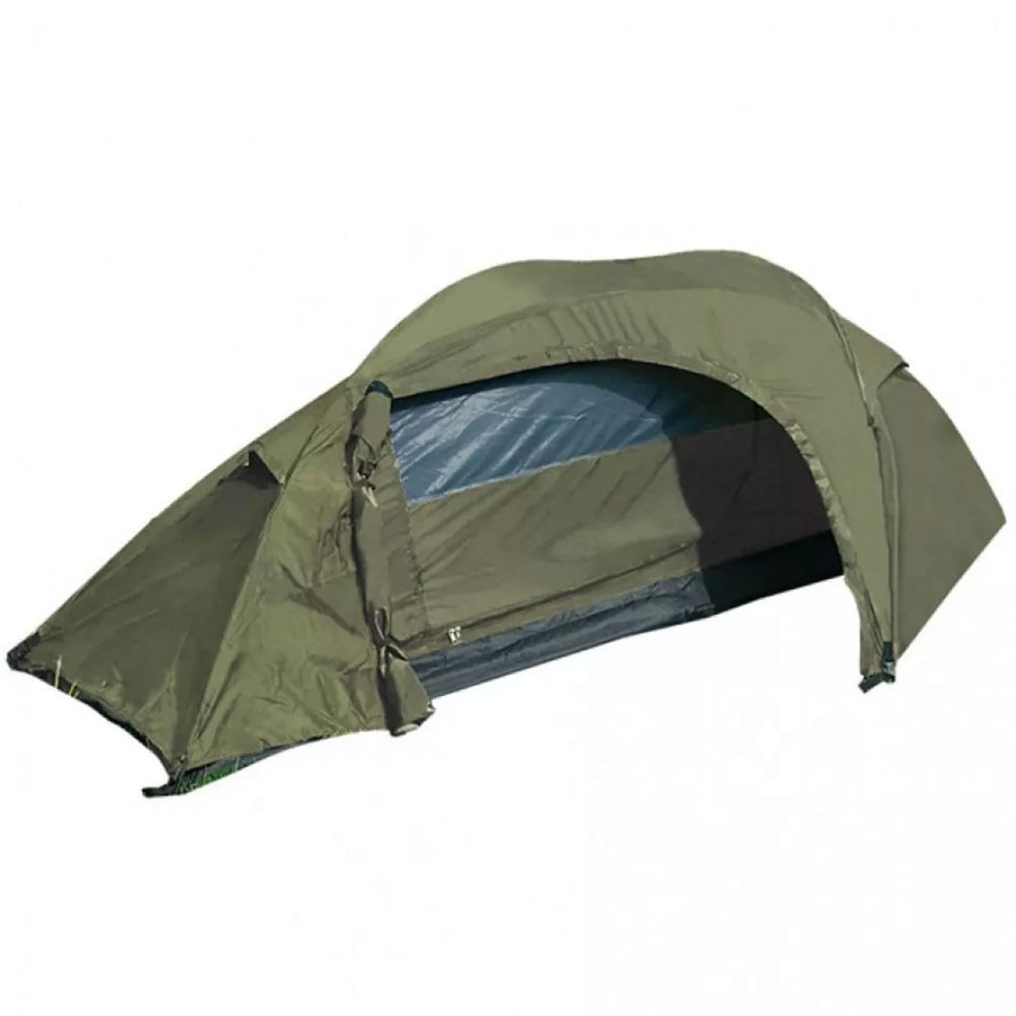 Mil-Tec Recom 1-Person Compact Lightweight Durable Weatherproof Wind & Storm-Resistant Easy-to-Install Tactical Outdoor Hiking Camping Tent with Zipper Entrance & Mosquito Net