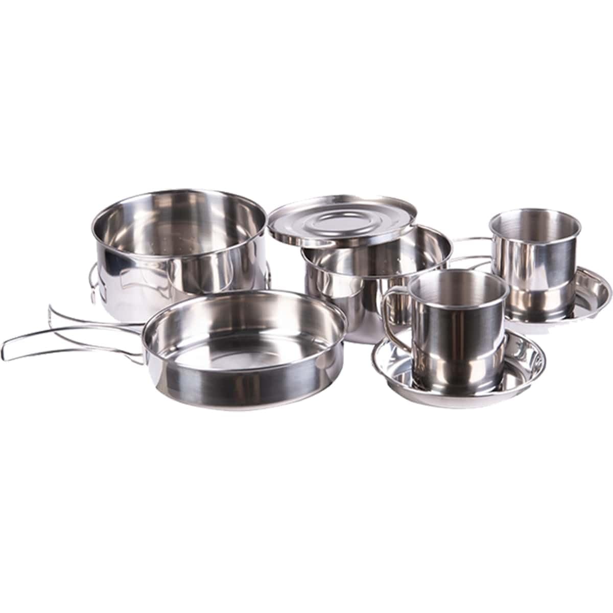 Stainless Steel 8-Piece Cooking Set – Outdoor Camping Cookware Kit