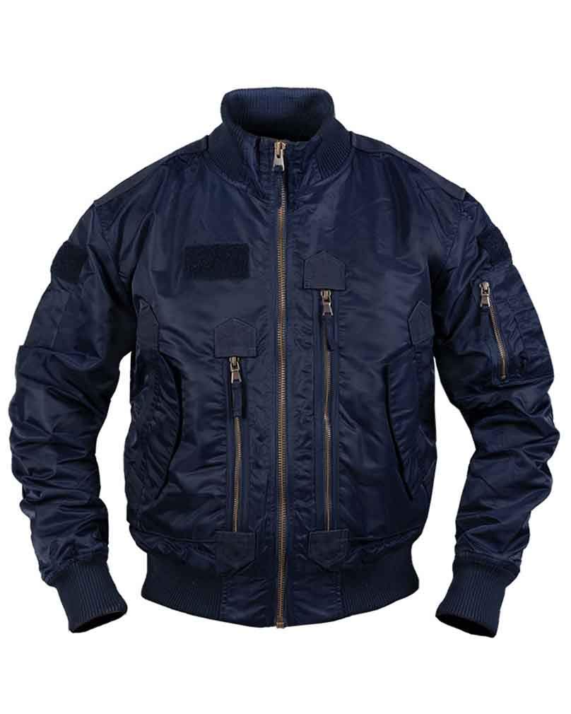 Mil-Tec Men's US Tactical Flight Jacket Dark Blue
