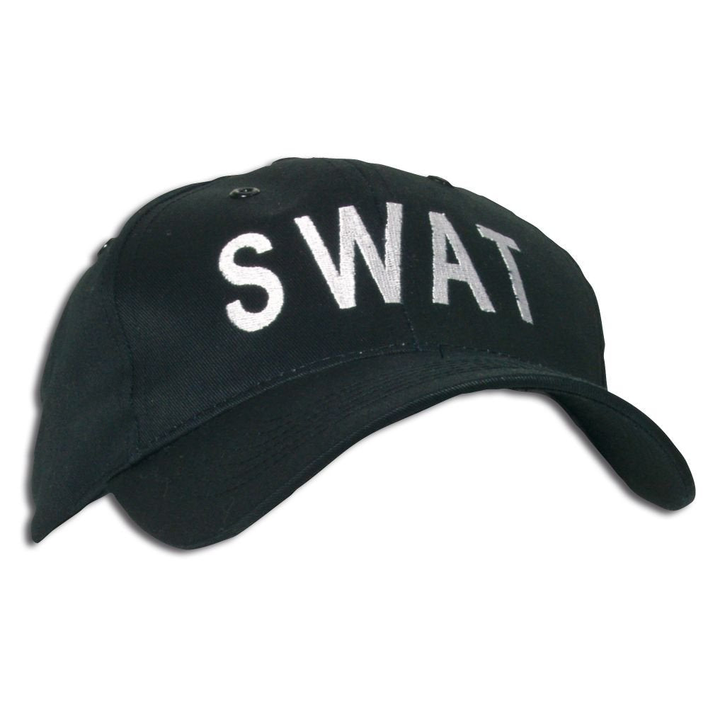 SWAT Black Baseball Cap Tactical Hat Special Agent Security Guard by Mil-Tec