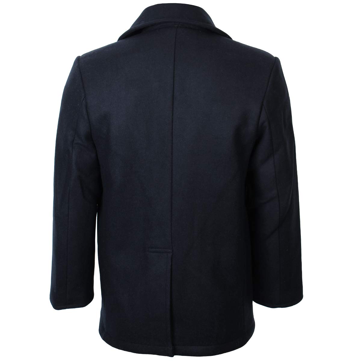 Mil-Tec US Navy Men’s Pea Coat – Dark Blue Wool Blend Jacket