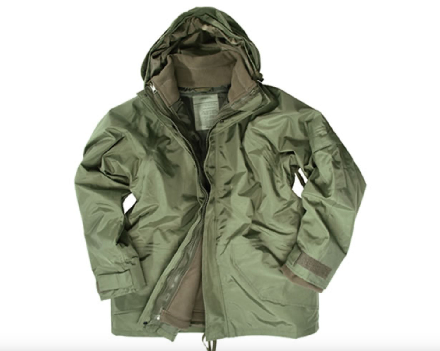 MIL-TEC Weatherproof Jacket Military Army Hunting Wet Weather w/Fleece OD Green