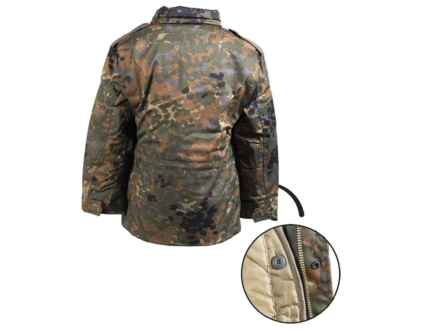 US Army Military Style Jacket Kids Size M65 Field Outdoor Flectarn Camo