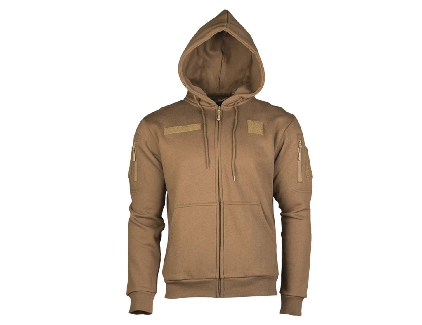 MIL-TEC Sport Military Tactical Zipped Hoodie Sweater Mens Outdoor Dark Coyote