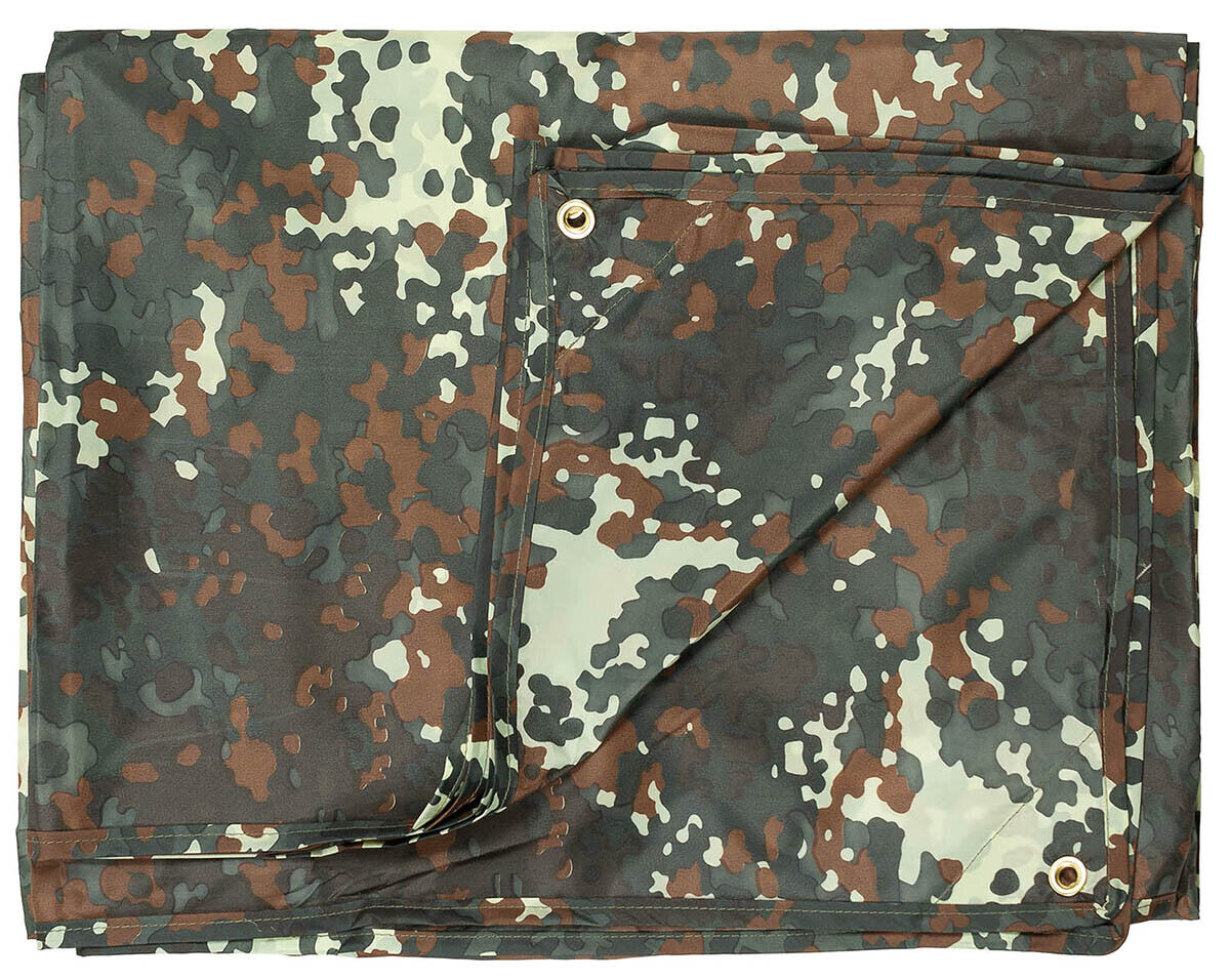 Tarpaulin Waterproof Military Army Outdoor Cover BW Camo ca. 400x500cm
