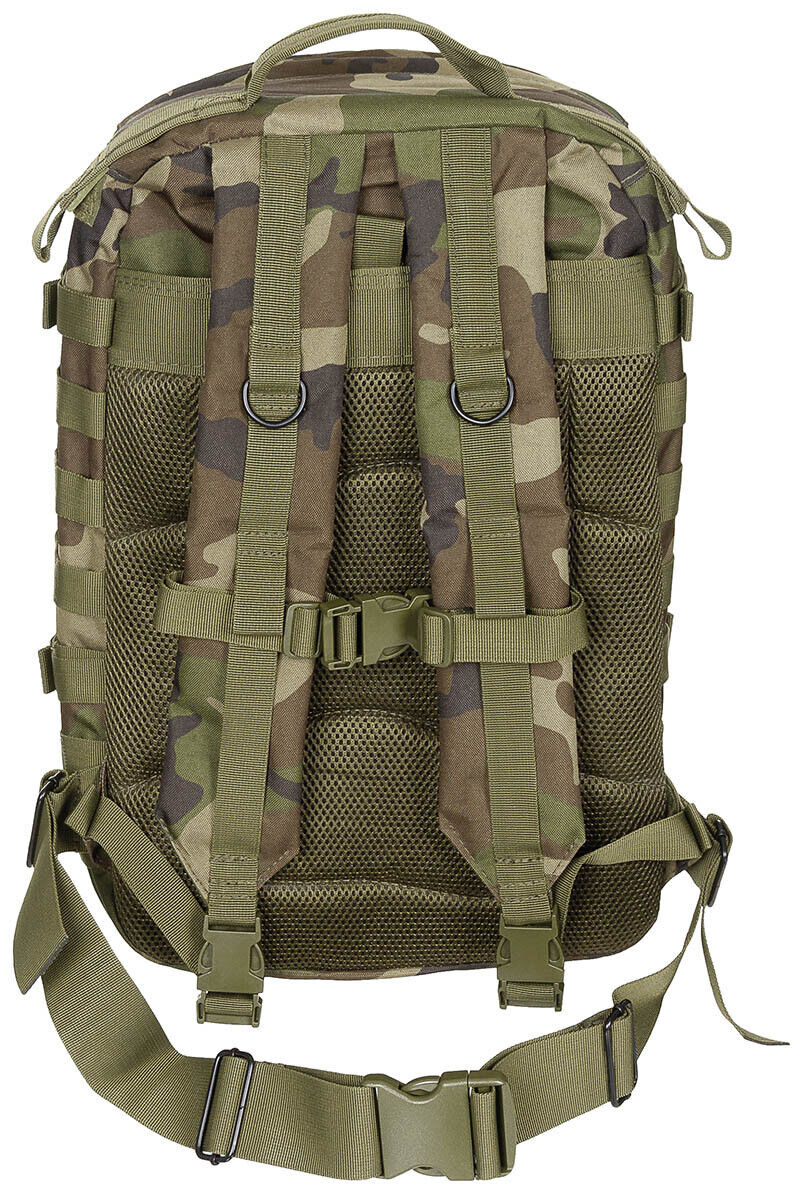 US 40L Backpack Assault II Tactical MOLLE Woodland Airsoft MFH Brand