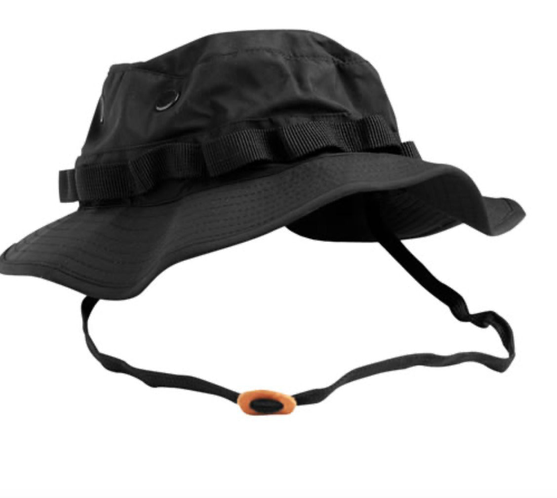 US Army Style Hat Weatherproof Breathable Trilaminat Boonie Summer Cap Black