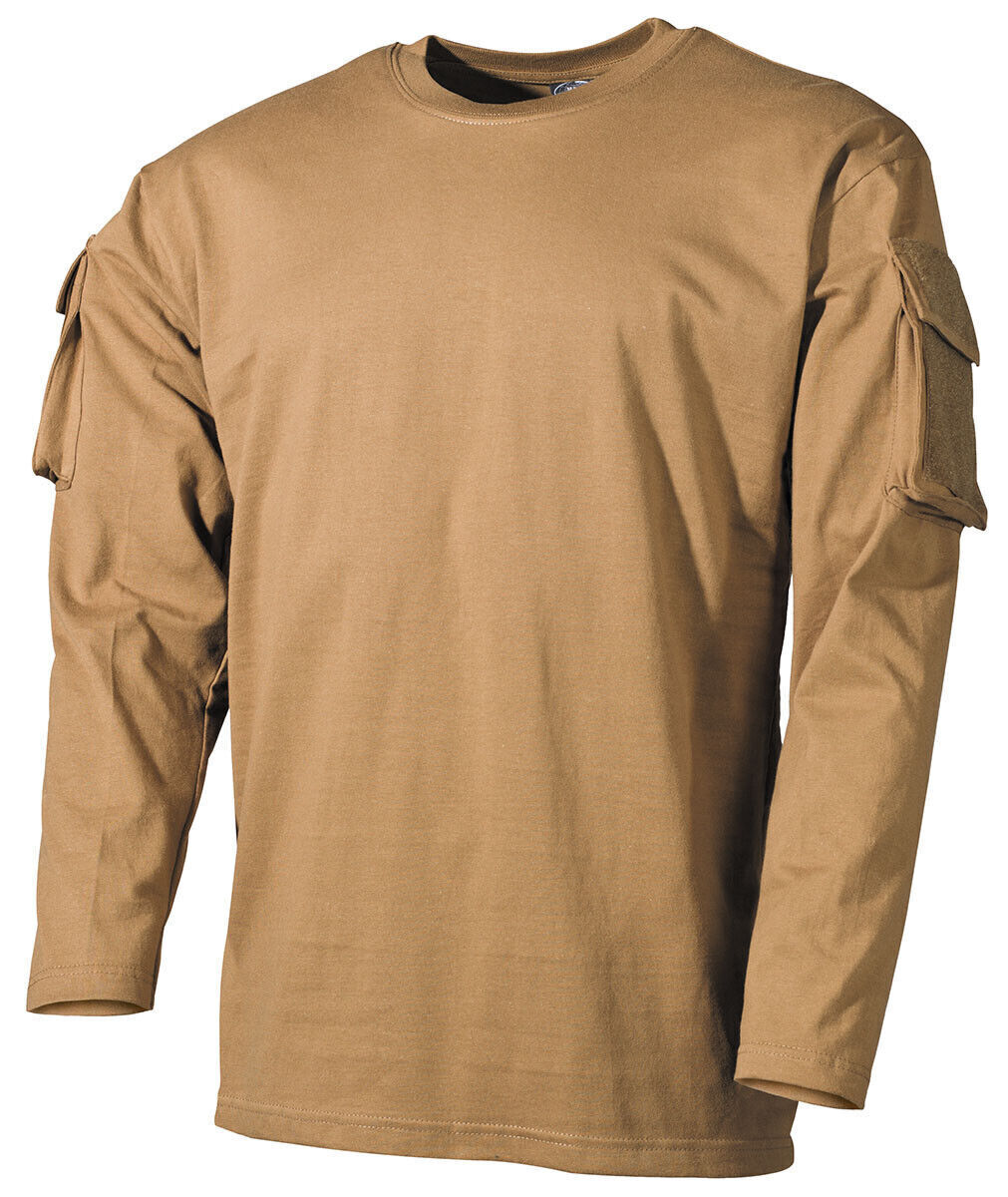 US Mens Tactical Combat Long Sleeves Coyot Military Training Army Sleeve Pockets