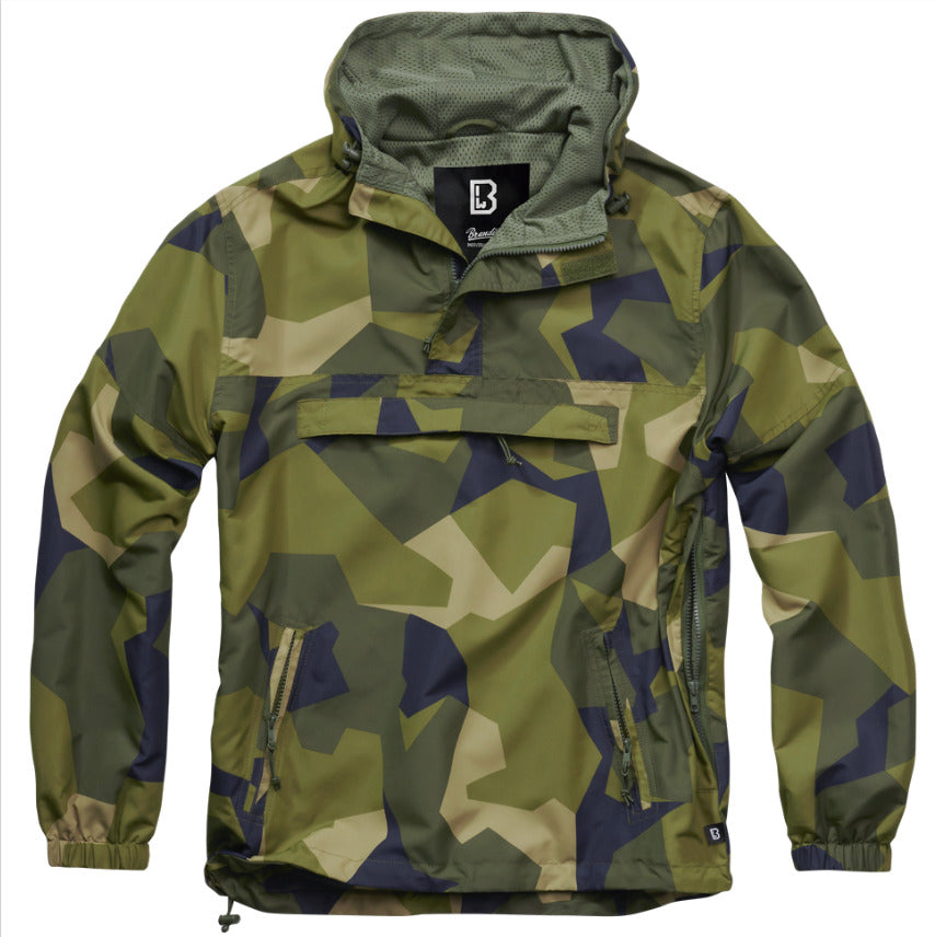 Brandit Jacket Windbreaker Anorak Summer Hoodie Rain Jacket Swedish Woodland