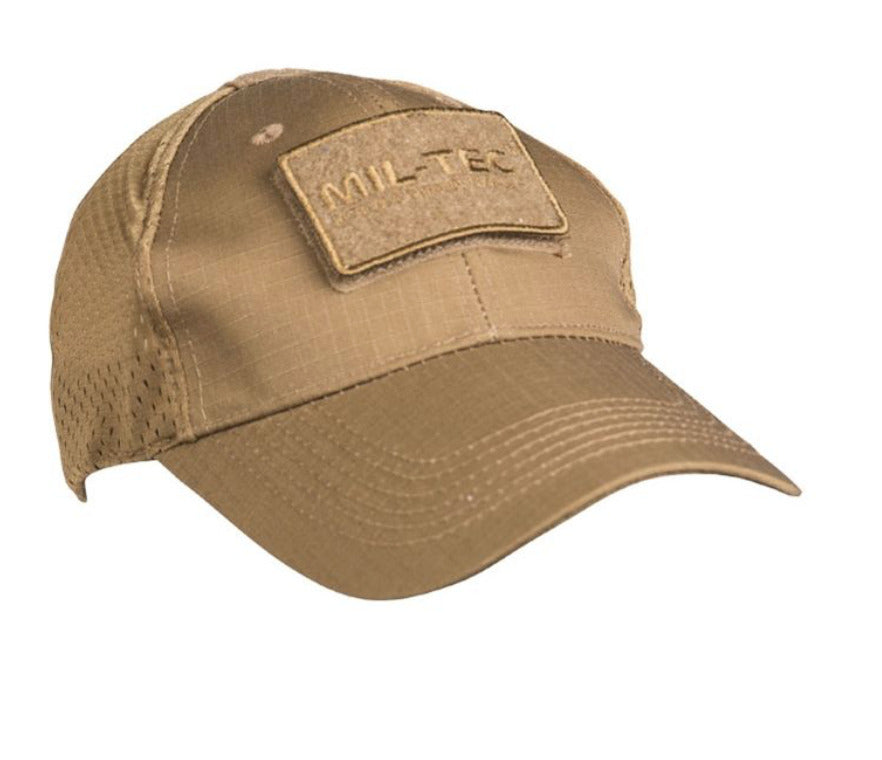 Net Baseball Cap Summer Trucker Style Mil-tec Patch Rip-Stop Hat Coytote Tan
