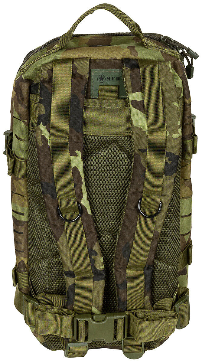 US Backpack Assault I Laser 30L Tactical MOLLE M95 Czech Woodland Camo MFH Army