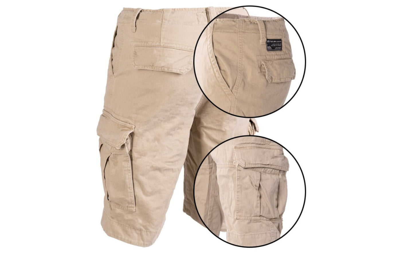 IL-TEC US BDU Shorts Bermuda Army Patrol Outdoor Hunting Fishing Khaki Vintage