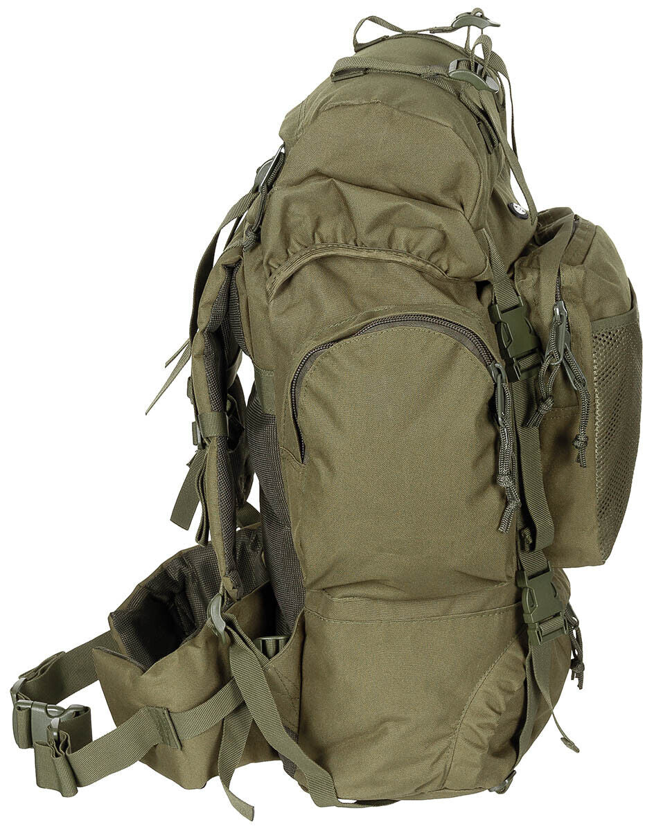 Tactical OD Green Large Backpack | 55L Capacity | Aluminum Frame
