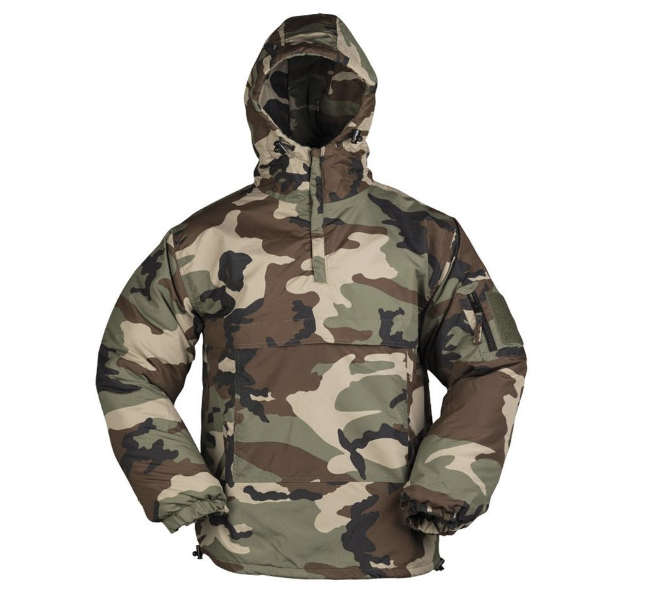 MIL-TEC Anorak Combat Jacket Winter Camouflage Windproof Hooded Lined Woodland