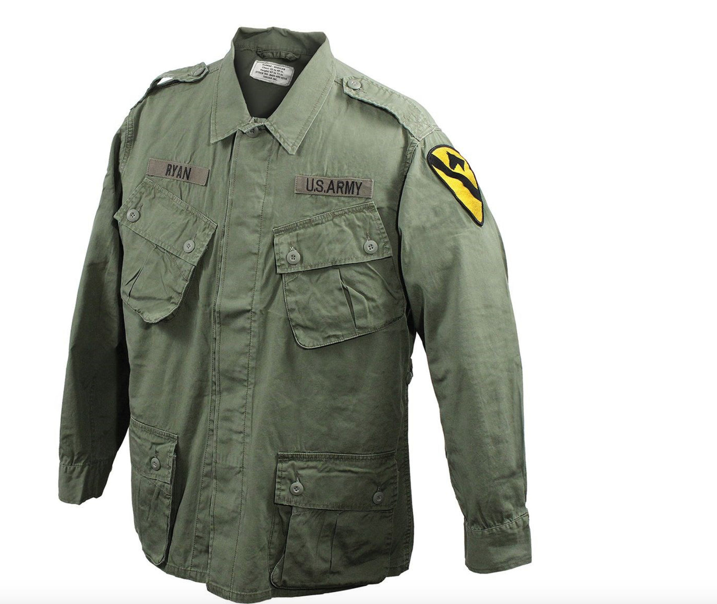 US Army M64 Vietnam Military Jungle Style Light Jacket 100% Cotton OD Green