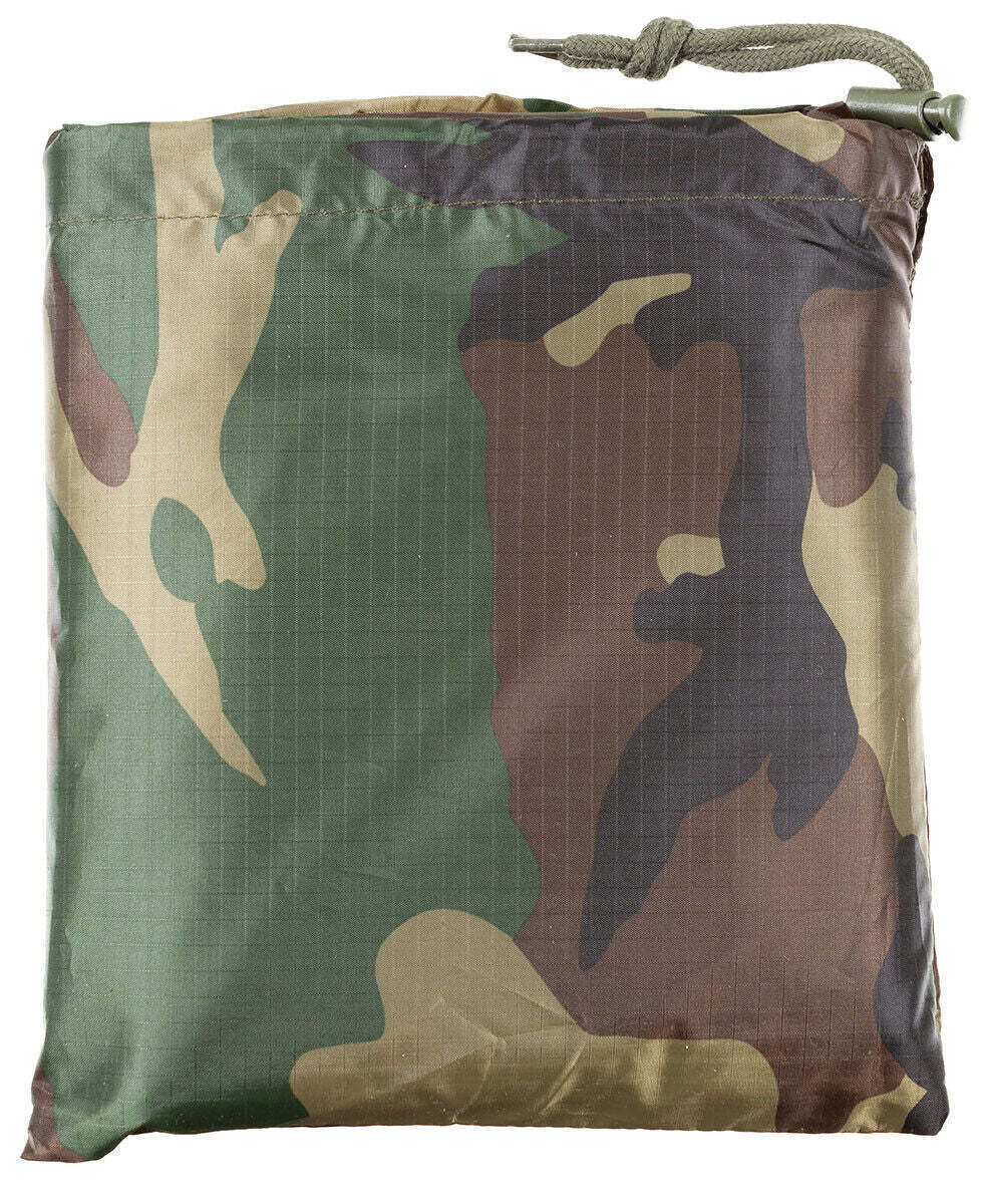 Waterproof Ripstop Poncho Hooded Festival Rain Coat Army Camo Shelter Woodland