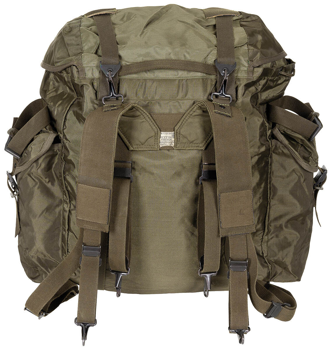 Austrian Original Military Army BH Backpack Large With Suspenders OD Green Used