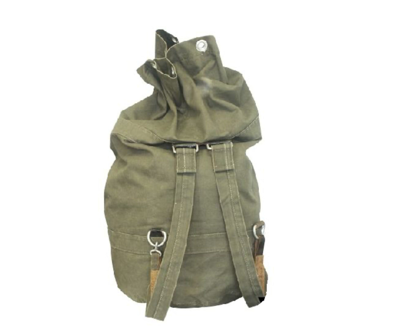 German Army Large Duffle Bag with Double Strap and Lock Vintage Military Surplus