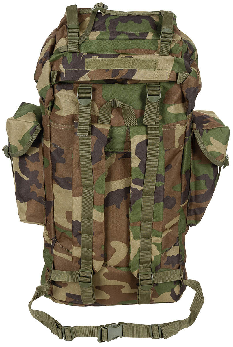 German Army 65L Combat WoodlandCamo Backpack Bundewehr MFH Tactical Airsoft
