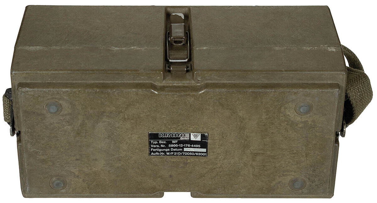 German Bundeswehr Army Vintage BW Field Phone Krone WF In Case Used