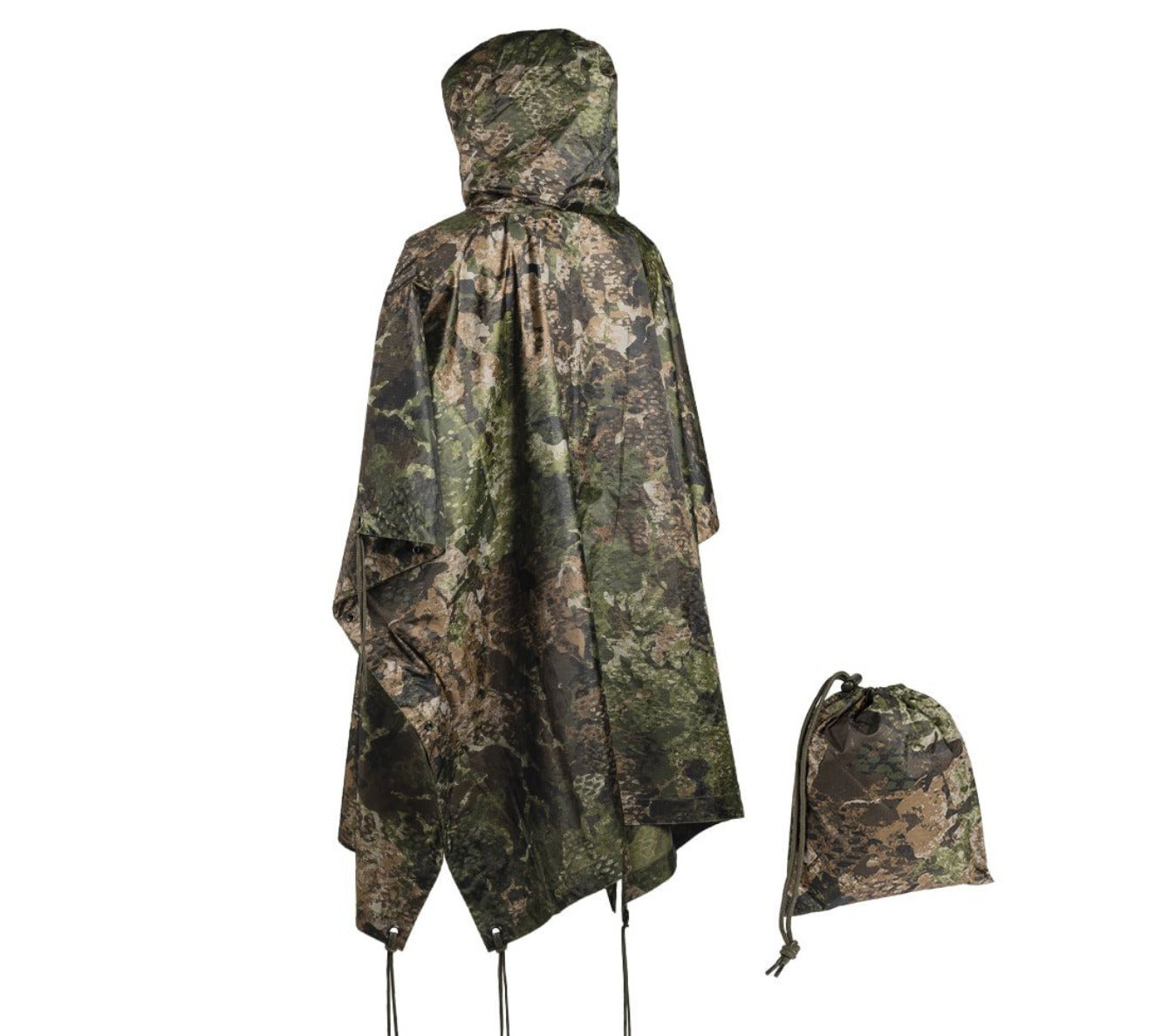 MIL-TEC Wasp II Weatherproof Rain Coat Hunting Wet Weather Poncho Ripstop Camo