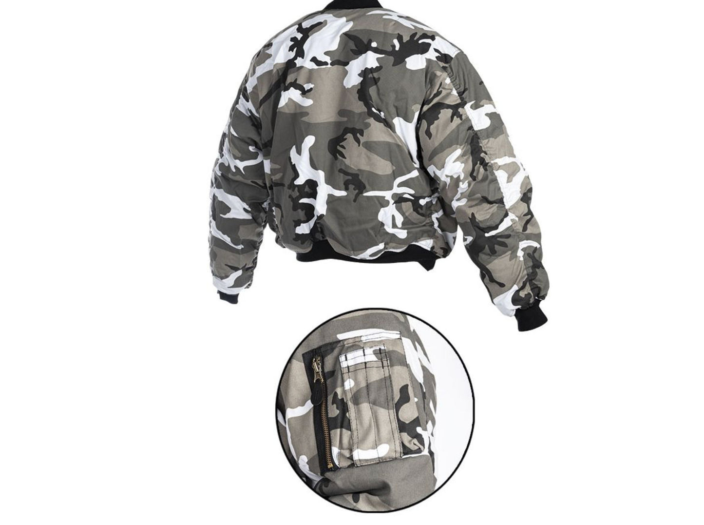 US Military Bomber Style Jacket Basic MA1 Flight Pilot Urban Camo