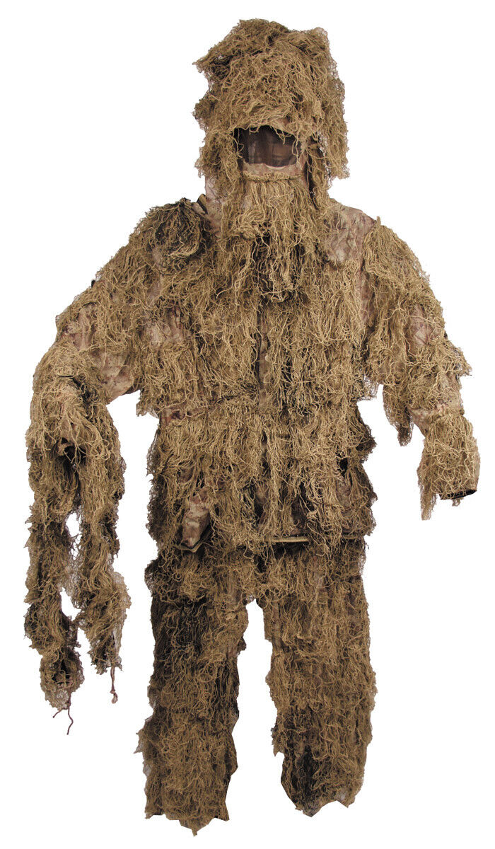 Military Coverall Army Camo Suit+Bag Ghillie 4-Parts Pants Jacket Hat Riffle